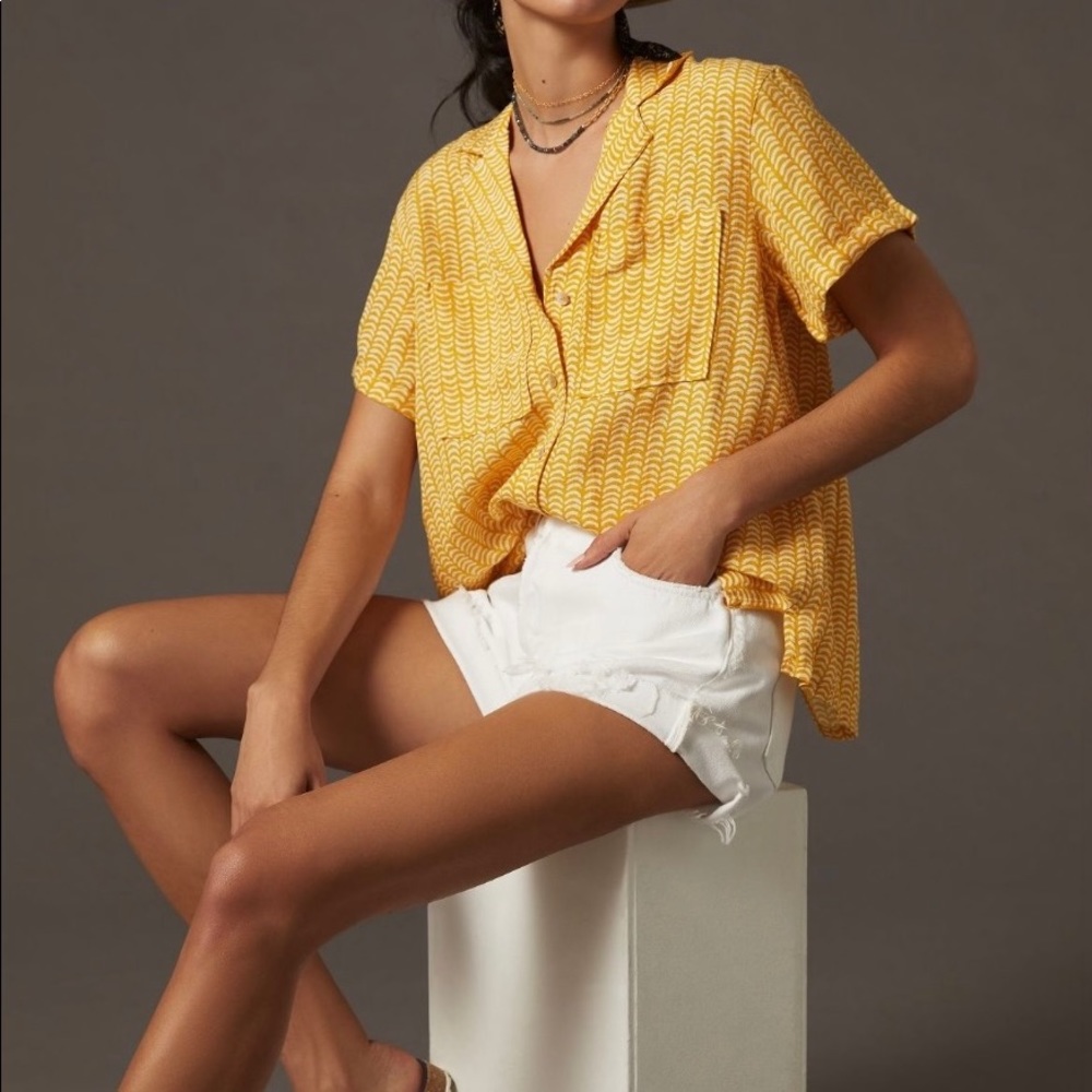 NWT Anthropologie Goldenrod Maeve Classic Surf Shirt *Sold Out* SZ XL